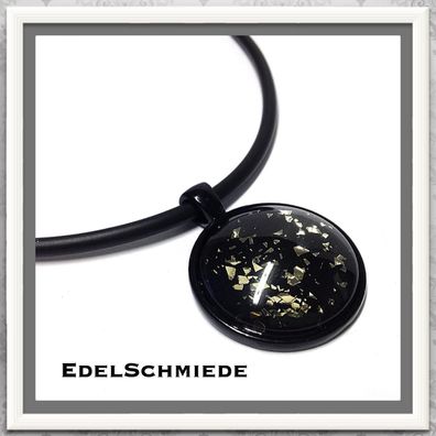 Edelschmiede925 Kautschukband mit Anhänger - Modeschmuck - Glas