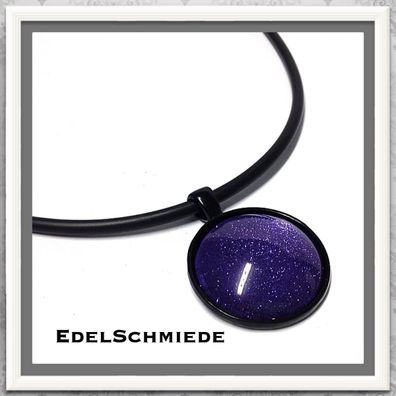 Edelschmiede925 Kautschukband mit Anhänger - Modeschmuck - Glas