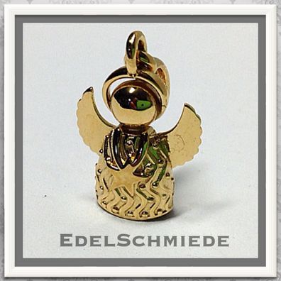 Edelschmiede925 Schutzengel 925 Silber als Anhänger inkl Lederband