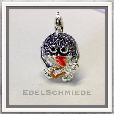 Edelschmiede925 Charm Anhänger 925 Silber freches Musik Monster