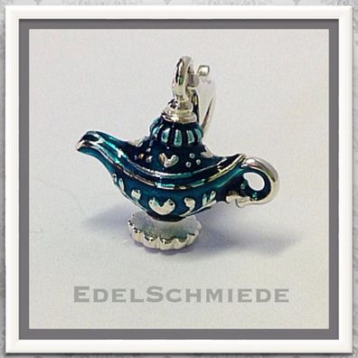 Edelschmiede925 Charm Anhänger in 925 Silber massiv Flaschengeist