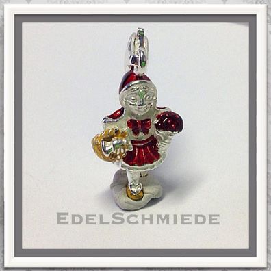 Edelschmiede925 Charm Anhänger 925 Silber Märchenfigur Rotkäppchen