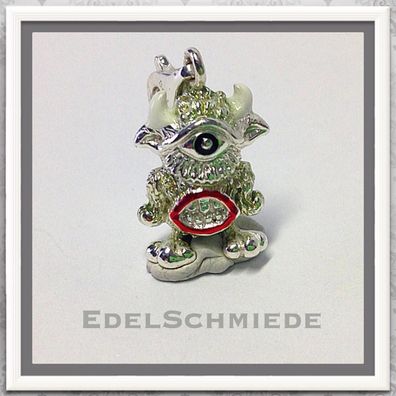 Edelschmiede925 Charm Anhänger 925 Silber einäugiges Monster