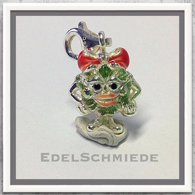 Edelschmiede925 Charm Anhänger 925 Silber freches Monster Mädchen