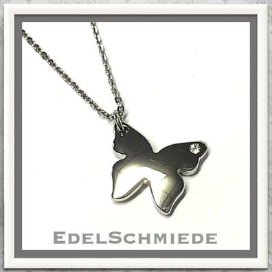 Edelschmiede925 Schmetterling inkl Kette aus Edelstahl mit Zirk