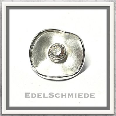 einfarbiger Anhänger in 925 Silber mit Zirkonia