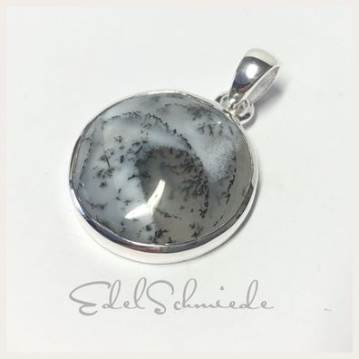 Edelschmiede925 Anhänger mit herrlichen Dendritenopal Cabochon