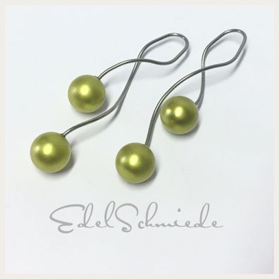 Edelschmiede925 moderne Ohrringe in Edelstahl + eloxiertes Aluminium - neon