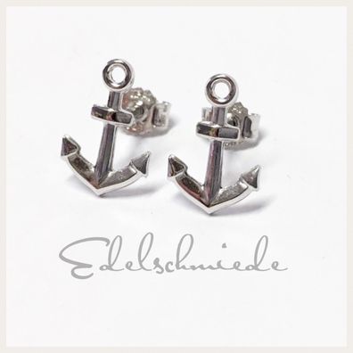 Edelschmiede925 maritime Ohrstecker Anker 925/- Silber