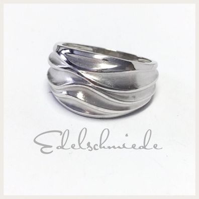 moderner Silberring 925 rhod - matt - #54