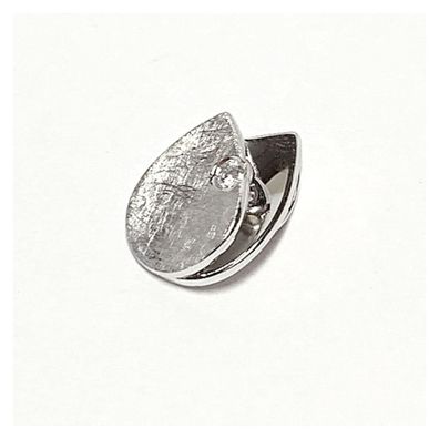 eleganter Anhänger 333/- Weißgold mit Zirkonia eismatt und poliert