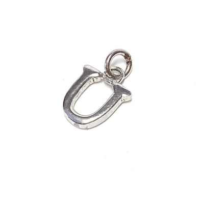 Buchstabenanhänger "U" in 925/- Sterling Silber rhod