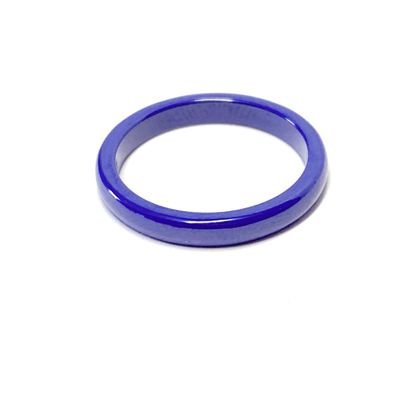edler Keramik Ring halbrund blau 3 mm #58