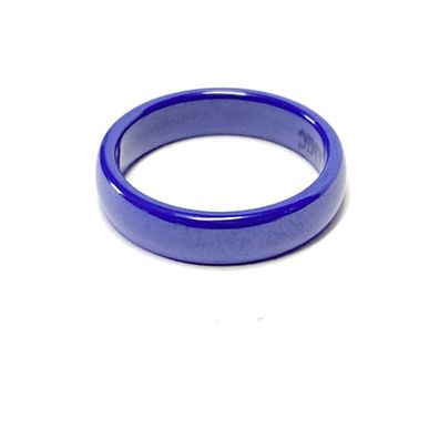 edler Keramik Ring halbrund blau 5 mm #58