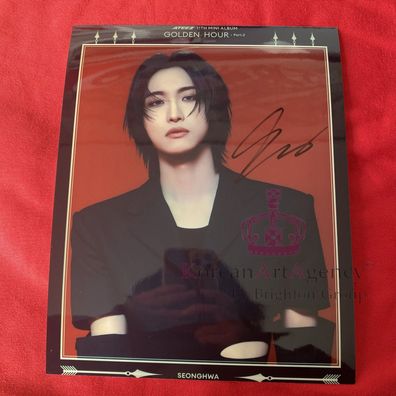 ATEEZ Seonghwa Golden Hour Edition 10inches Autograph