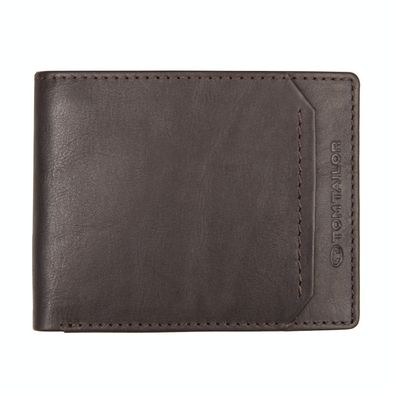 Tom Tailor Herrenbörse Lederbörse Jeansbörse dunkelbraun dark brown sam