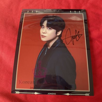 ATEEZ Jongho Golden Hout Edition 10 inches Autograph