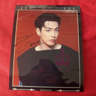 ATEEZ Hongjoong Golden Hour Edition 10inches Autograph