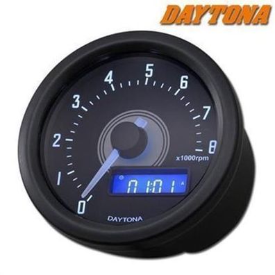 Daytona tacómetro Digital, "Velona", negro, ø 60mm, hasta 8.000 U/min, Aceite/W