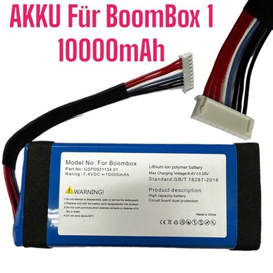 HX Akku für Lautsprecher JBL Boombox 1 / 7,4V 10000mAh/74Wh GSP093113401