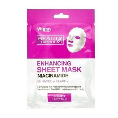 Beauty Formulas Niacinamid Tuchmaske, 1 Stk