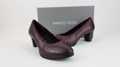 Marco Tozzi Damen Plateau Pumps bordo, herausnehmbare Innensohle, 4,5 cm Absatz