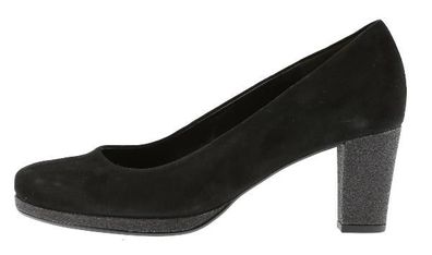 Gabor Pumps schwarz Glizzerplatau+Absatz 6,5cm