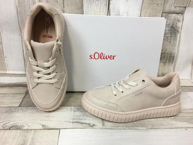 S. Oliver Mädchen Schnürschuh rose mit seitlichem Reißverschluss