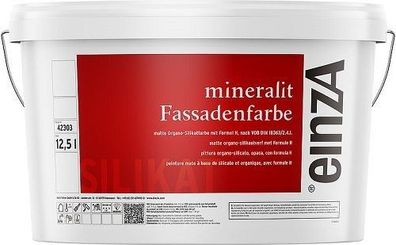 einzA mineralit Fassadenfarbe 12,5 Liter weiß