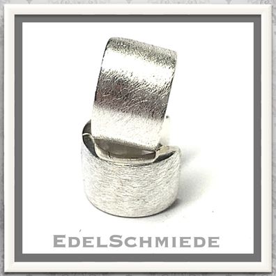 klassische Creolen in 925 Silber - eismatt