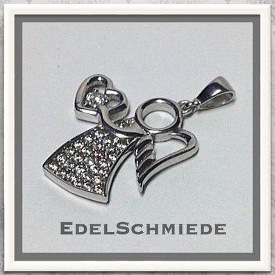 Silberanhänger 925/- Silber als Schutzengel rhod