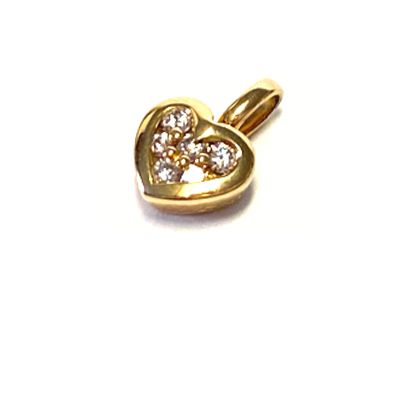 Anhänger 585 GelbGold Herz Motiv Brillanten 0,07ct H/si