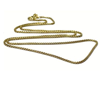 Kette 925/- Silber vergoldet diamantiert Collier Silberkette Venezianer rund 45cm