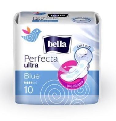 Bella Perfecta Ultra Blue Damenbinden, 10 Stk. Packung