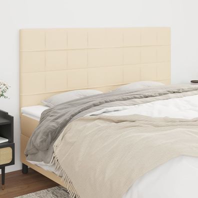vidaXL Kopfteile 4 Stk. Creme 100x5x78/88 cm Stoff