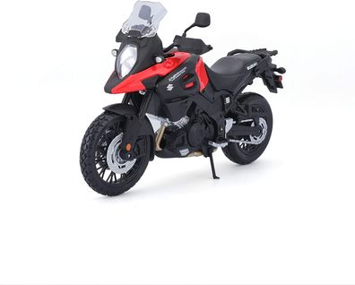 Maisto 20-19130 - Modellmotorrad - Suzuki V-Strom (schwarz-rot, Maßstab 1:12)