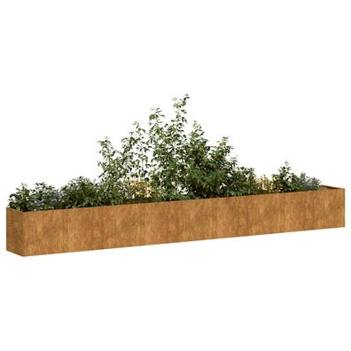 vidaXL Pflanzkübel Rostig 360x40x40 cm Wetterfester Stahl