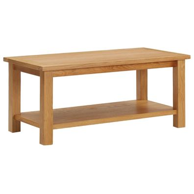 vidaXL Couchtisch 90 x 45 x 40 cm Eiche Massivholz