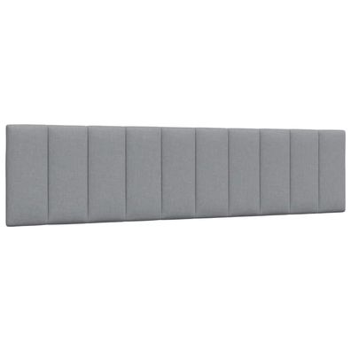 vidaXL Kopfteil-Kissen Hellgrau 200 cm Stoff