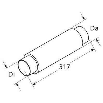 Webasto Heizluftschalldaempfer D90 BG110 Kpl 1320996A