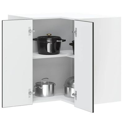 vidaXL Küchen-Eckhängeschrank Lucca Schwarz Holzwerkstoff