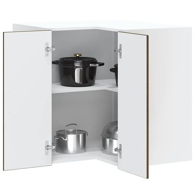 vidaXL Küchen-Eckhängeschrank Lucca Braun Eichen-Optik Holzwerkstoff