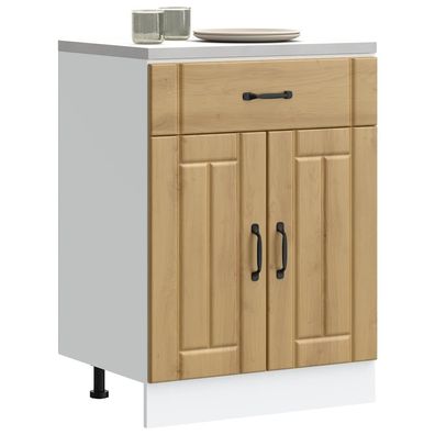 vidaXL Küchen-Unterschrank Lucca Artisan-Eiche Holzwerkstoff