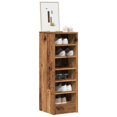 vidaXL Schuhschrank Altholz-Optik 32x35x92 cm Holzwerkstoff