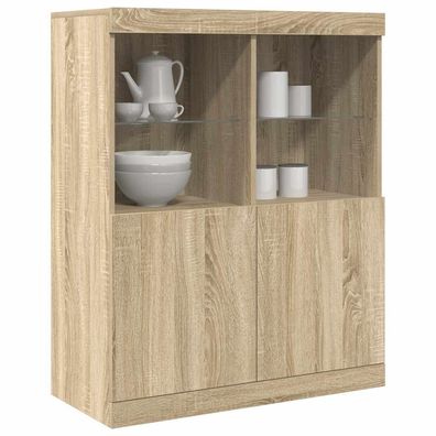 vidaXL Sideboard Sonoma-Eiche 81x37x100 cm Holzwerkstoff