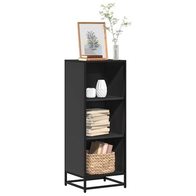 vidaXL Bücherregal Schwarz 40x35x107,5 cm Holzwerkstoff