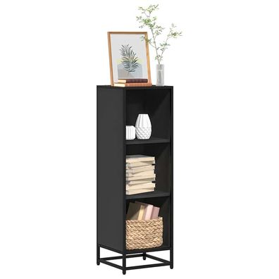 vidaXL Bücherregal Schwarz 33,5x33x107,5 cm Holzwerkstoff