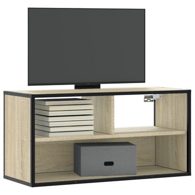 vidaXL TV-Schrank Sonoma-Eiche 80x31x39,5 cm Holzwerkstoff und Metall