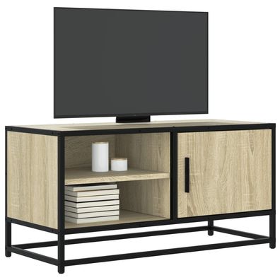 vidaXL TV-Schrank Sonoma-Eiche 80x34,5x40 cm Holzwerkstoff und Metall