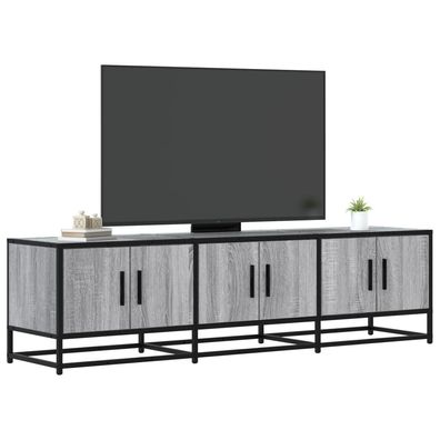 vidaXL TV-Schrank Grau Sonoma 150x35x41 cm Holzwerkstoff und Metall